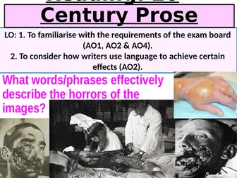 GCSE Language Eduqas 20th C Reading skills AO2 using an extract from 'Birdsong'