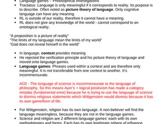 OCR A-level Religious Studies: Religious Language 20th century perspectives