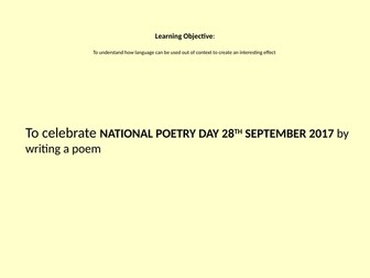 PPt Writing a Poem "To Make a Teacher Angry"