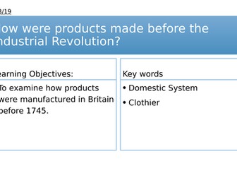 Year 8: The Domestic System