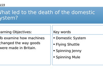 Year 8: What led to the Death of the Domestic System?