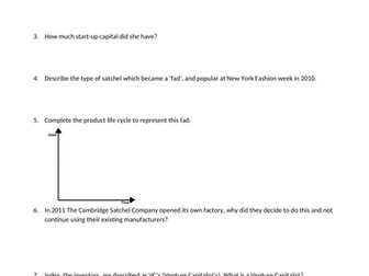 Business start up case study audio and questions