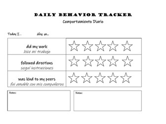 Behavior Trackers (English AND Spanish)