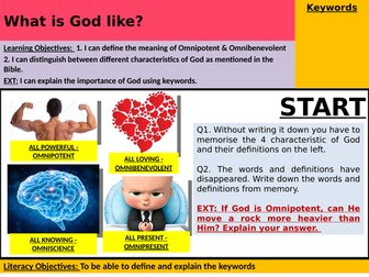 Year 7 Lesson 2 - What is God like?