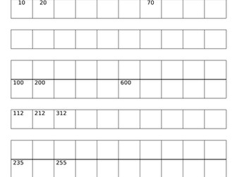 Counting in 10s, 50s, 100s and 1000s for Year 3 and Year 4