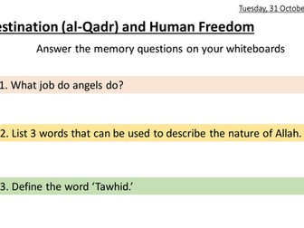 Predestination (al-Qadr) and Human Freedom - Islam - Religious Studies