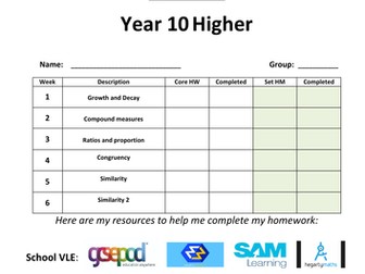 GCSE Mathmematics Homework