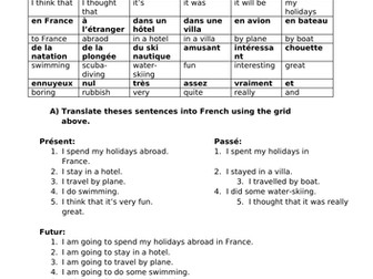 French Holidays (past, present, future)