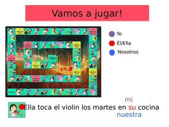 Spanish GAME to revise MUSICAL INSTRUMENTS + conjugation of verb 'to play'