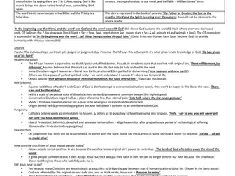 GCSE Religious Studies complete revision notes for paper 1 (AQA)