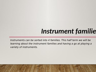 Instrument Families