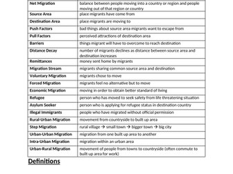 Condensed CIE Geography A Level Migration Notes