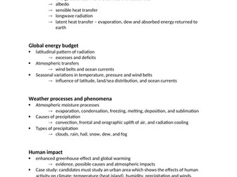 Condensed CIE Geography A Level Atmosphere and Weather Notes