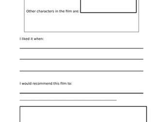 film review sheet
