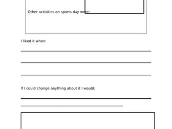 Review sheet for sports day