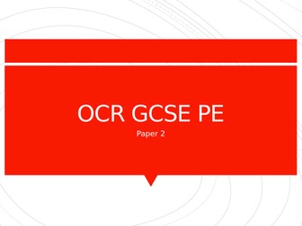 OCR GCSE PE (9-1) Paper 2