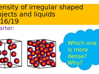 Density of irregular objects and liquids