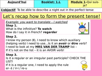 Module 1 Studio La première rencontre (perfect tense)