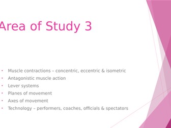 WJEC GCSE Area of Study 3 Movement Analysis