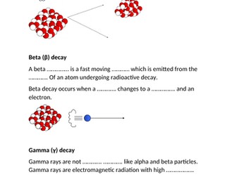 Types of radiation worksheet