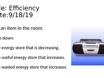 Efficiency - KS3 Physics / Science