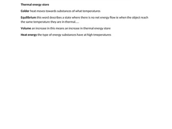 Energy - temperature and heat
