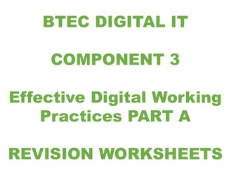 BTEC DIT Component 3 -  PART A Revision Book
