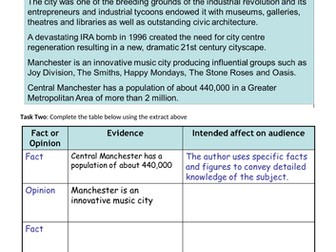Facts and Opinions; the difference