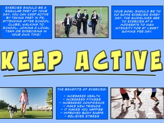 Healthy, Active Lifestyle - PE Display Board Posters
