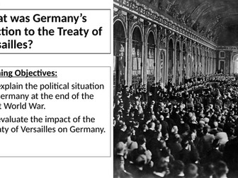 AQA: German Reaction to the Treaty of Versailles