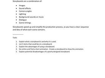 Storyboard - information and questions