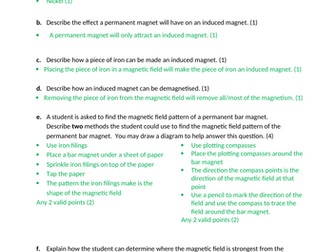 GCSE - Physics - Magnetism and Electromagnetism