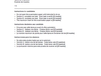 Ab Initio - Spanish - Paper 1 - Consumo