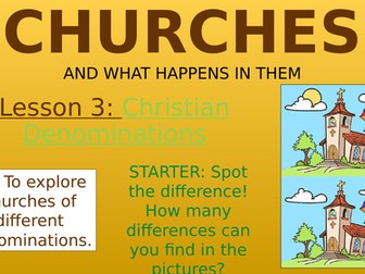 Churches - Christian Denominations!