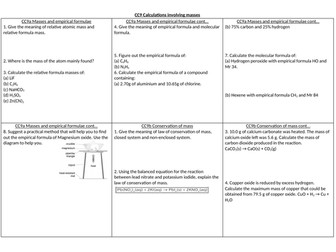 EDEXCEL GCSE Chemistry CC9 revision summary sheet