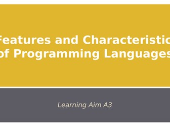 Btec National Level 3 IT Unit 4 Programming: Learning Aim A3