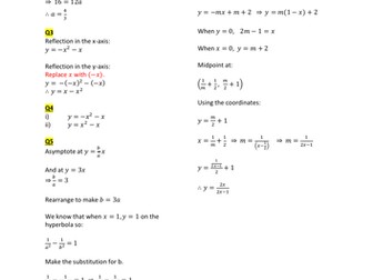Conics Worked Solutions (New A-level)