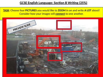 English Language GCSE Paper 1 Writing Section: describing an image.