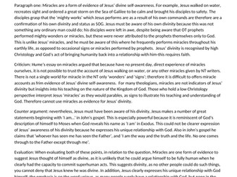 “There is no evidence to suggest that Jesus thought of himself as divine”(How human is Jesus) essay