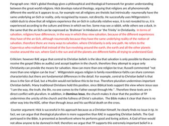 PLURALISM -“Assess the view that theological pluralism undermines central Christian beliefs”