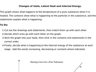 Changes of state, latent heat and internal energy