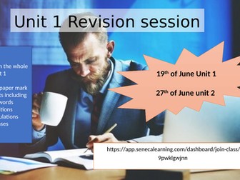 NEW GCSE Business Edexcel 1-9: Unit 1 Revision powerpoint