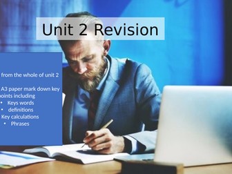 NEW GCSE Business Edexcel 1-9: Unit 2 Revision powerpoint