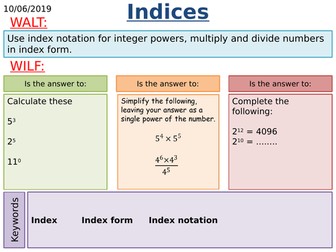 KS3/KS4 Maths: Indices
