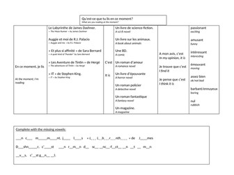 Qu'est-ce que tu lis en ce moment