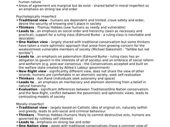 A Level Politics Essay Plan  - conservatism for ideologies