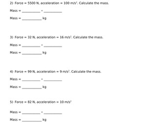 Newton's Second Law of Motion
