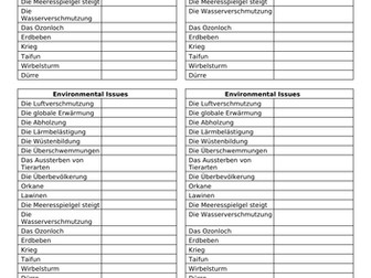 new GCSE in German - Environmental Issues