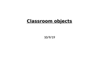 Key Stage 3 Classroom Objects Lesson (Echo Book 1)