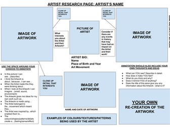 Artist/Designer Research - Get started